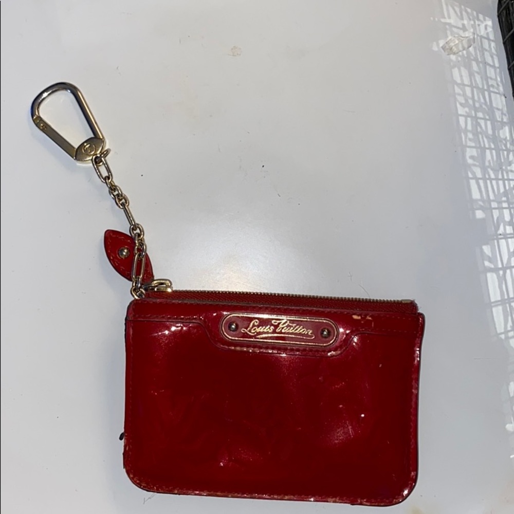 Louis Vuitton vernis red key wallet
